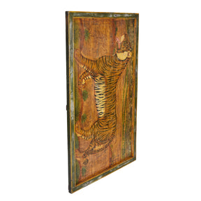 Indian Folk Art Tiger Panel from Rajasthan