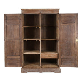 Limed Teak Wardrobe - 19th Century