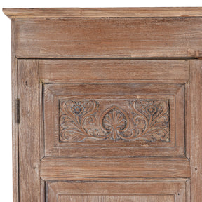 Limed Teak Wardrobe - 19th Century