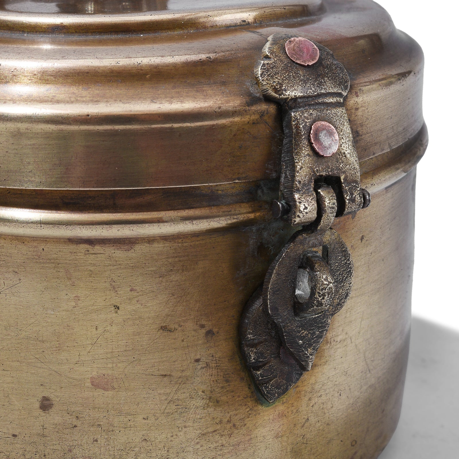 Indian Small Brass Chapati Box - Ca 1930