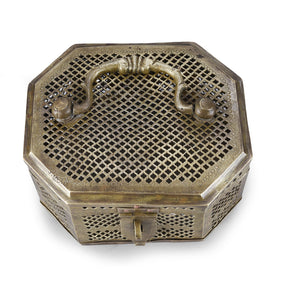 Octagonal Brass Jali Paandan Box - 1920