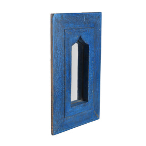 Blue Painted Mihrab Mirror