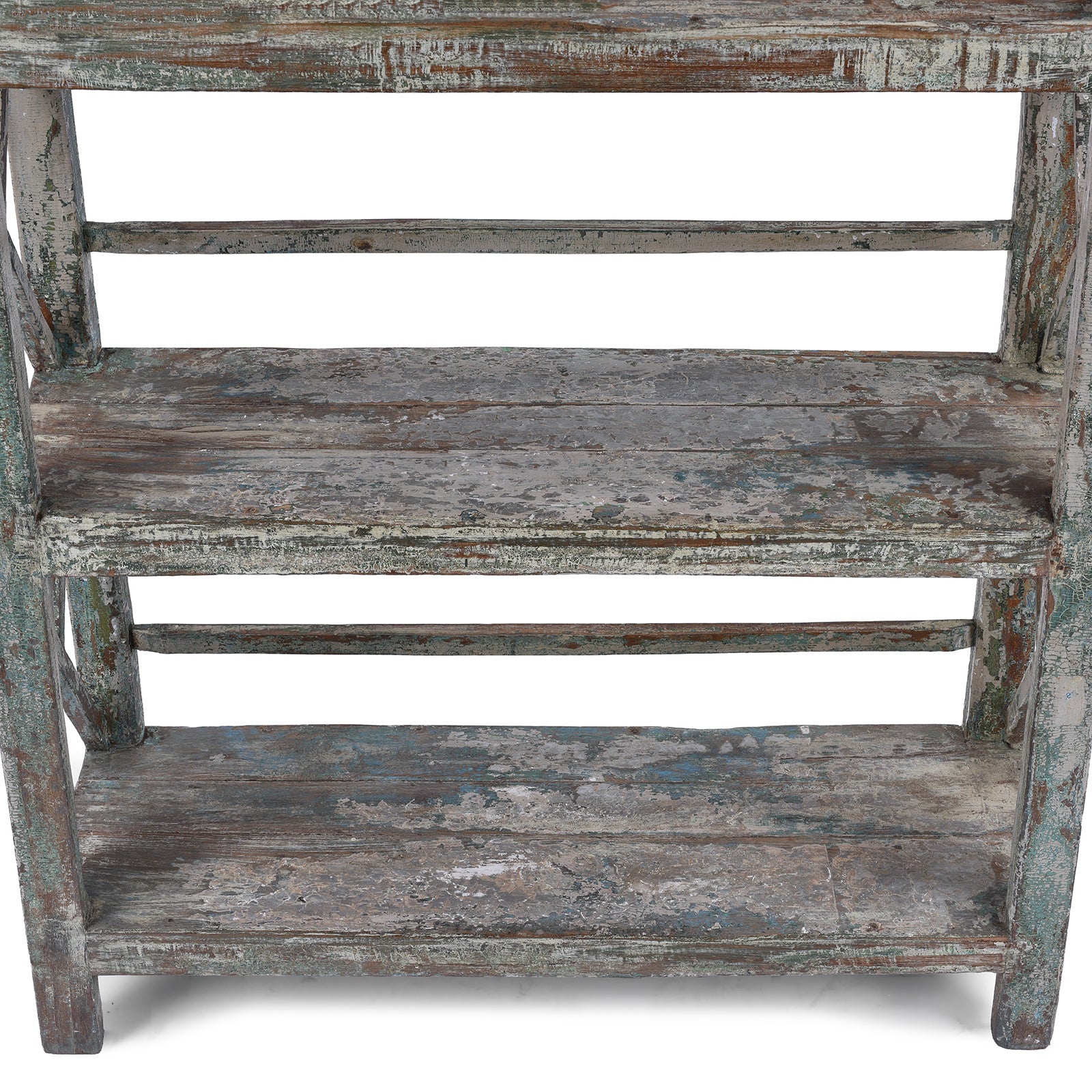 Green Painted Teak Shelf - 1940