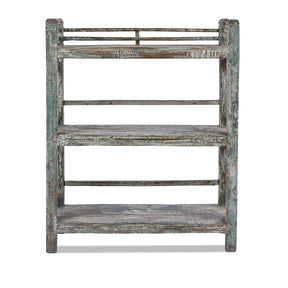 Green Painted Teak Shelf - 1940
