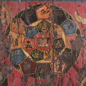 Painted Jain Cosmological Mandala Panel - Late 19th Century