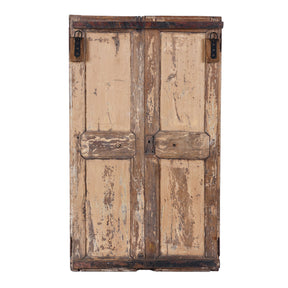 Painted Teak Cabinet Front Panel - 19th Century