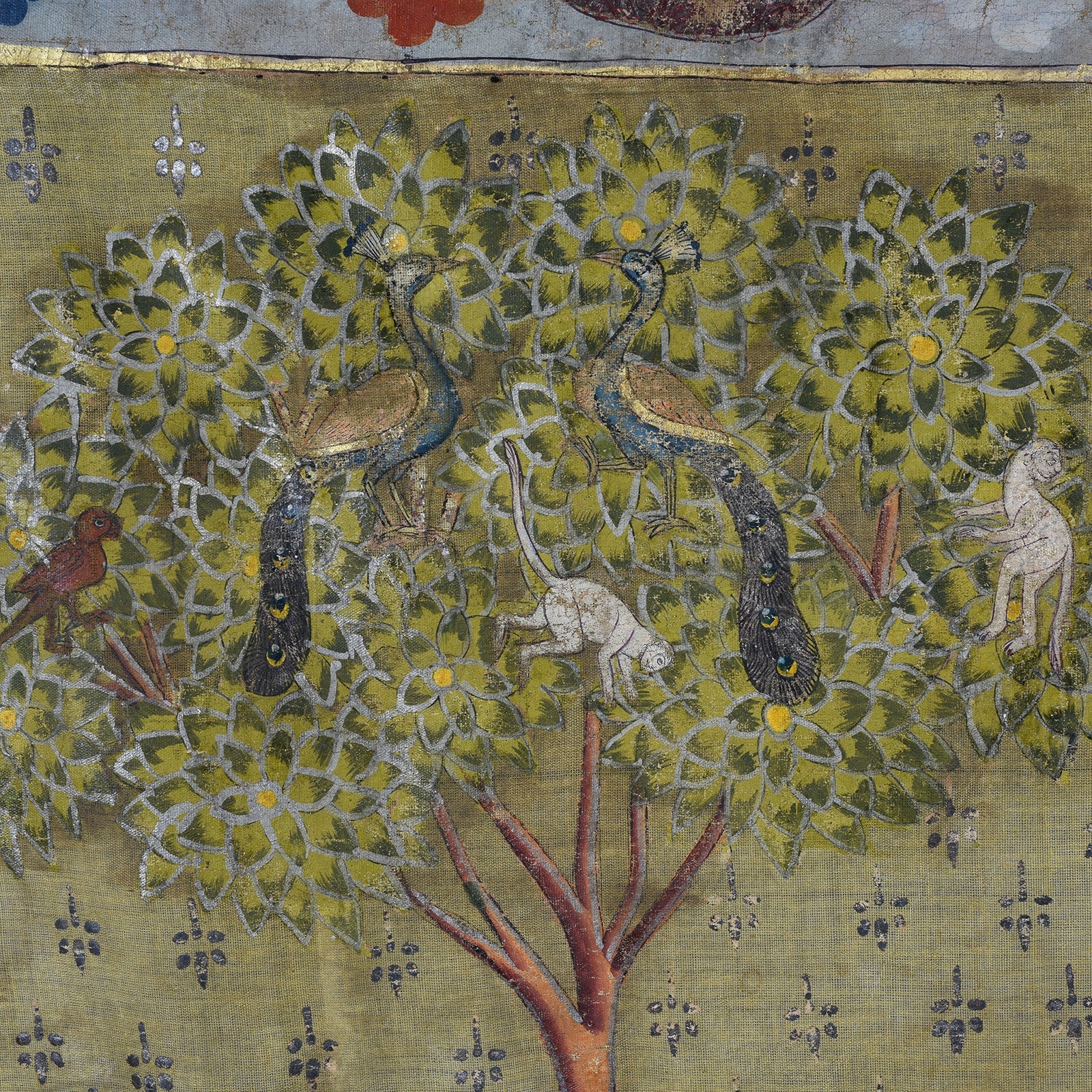 Pichwai from The Deccan - Polychrome Gold & Silver Leaf - 1980's
