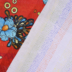 Vintage Red & Floral Kantha Throw