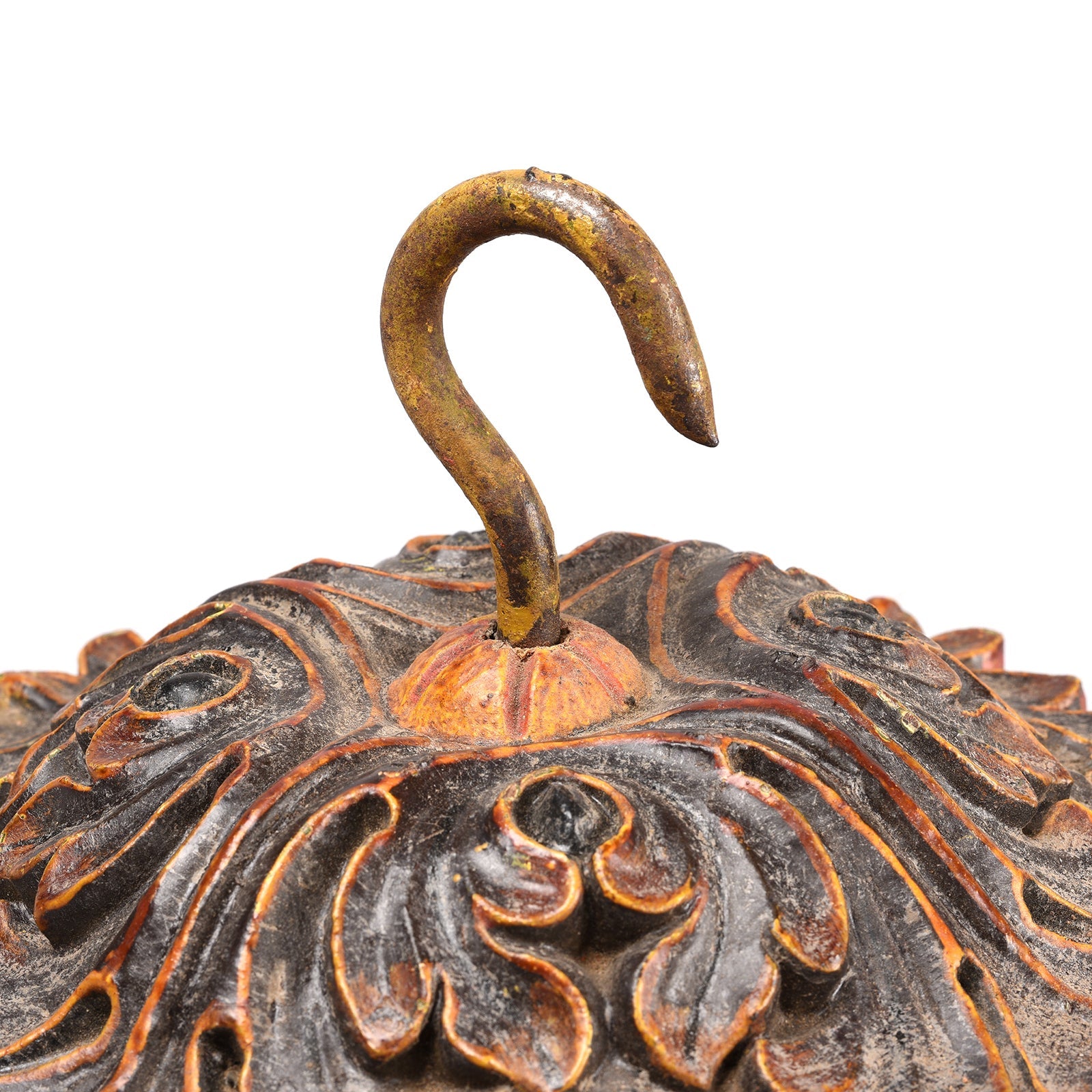 Painted Ceiling Rose From Bikaner - Small - 19th Century