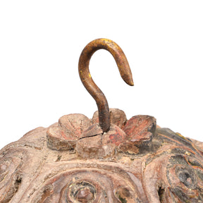Painted Ceiling Rose From Bikaner - 19th Century