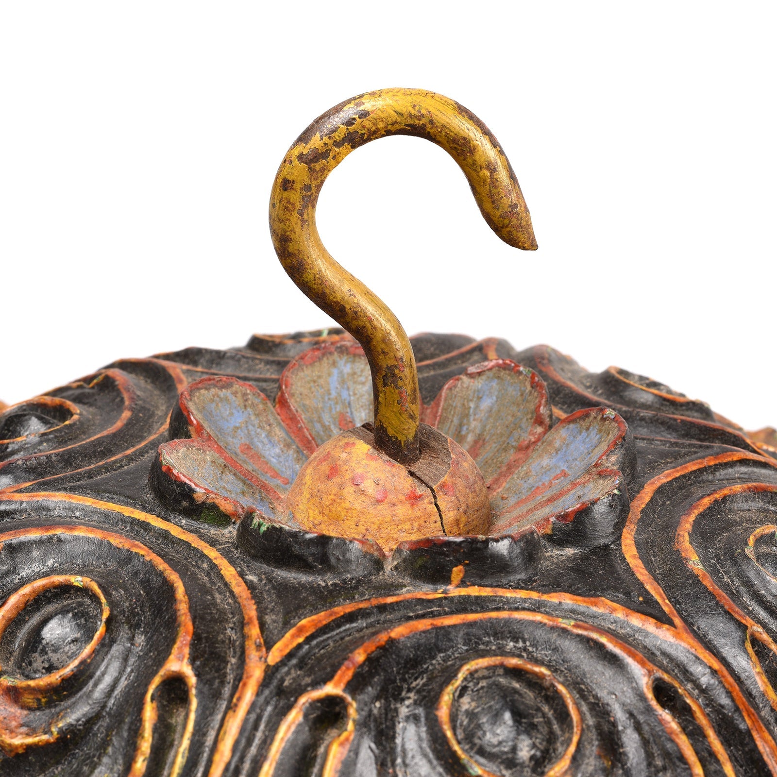 Painted Ceiling Rose From Bikaner - 19th Century