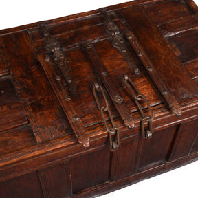 Teak Stick Chest From Banswara Tribal Area - 19thC