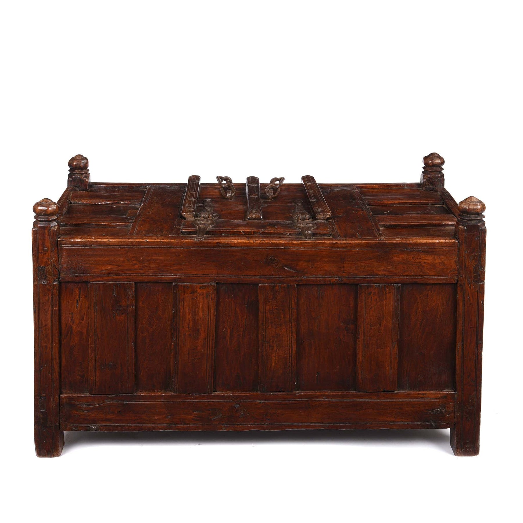 Teak Stick Chest From Banswara Tribal Area - 19thC