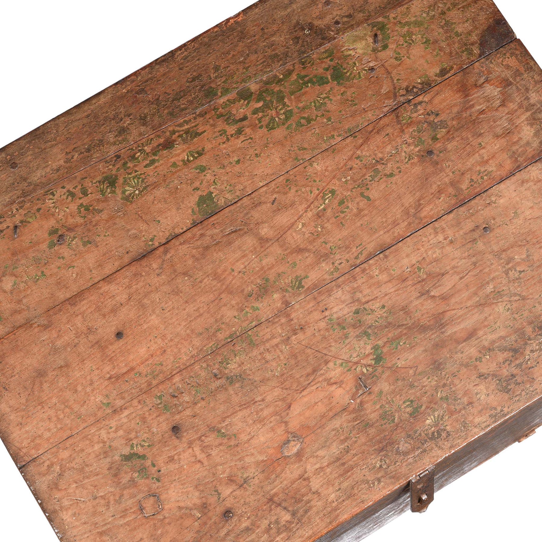 Painted Teak Chest from Nagaur - 18thC