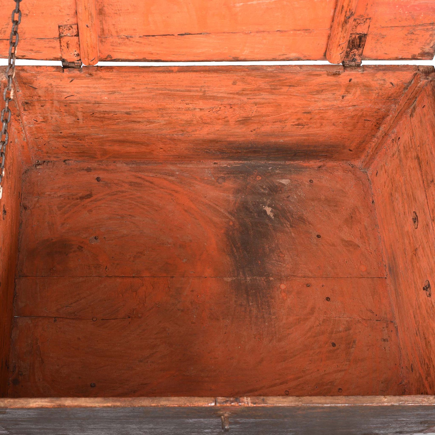 Painted Teak Chest from Nagaur - 18thC