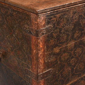 Painted Teak Chest from Nagaur - 18thC
