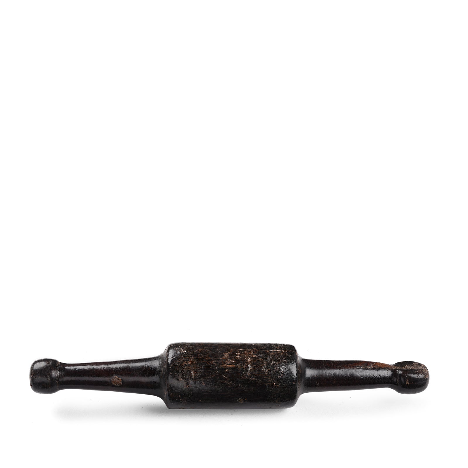Old Indian Teak Rolling Pin From Rajasthan - Early 20th Century