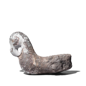 Indian Stone Peacock Turban Hanger - 19th Century