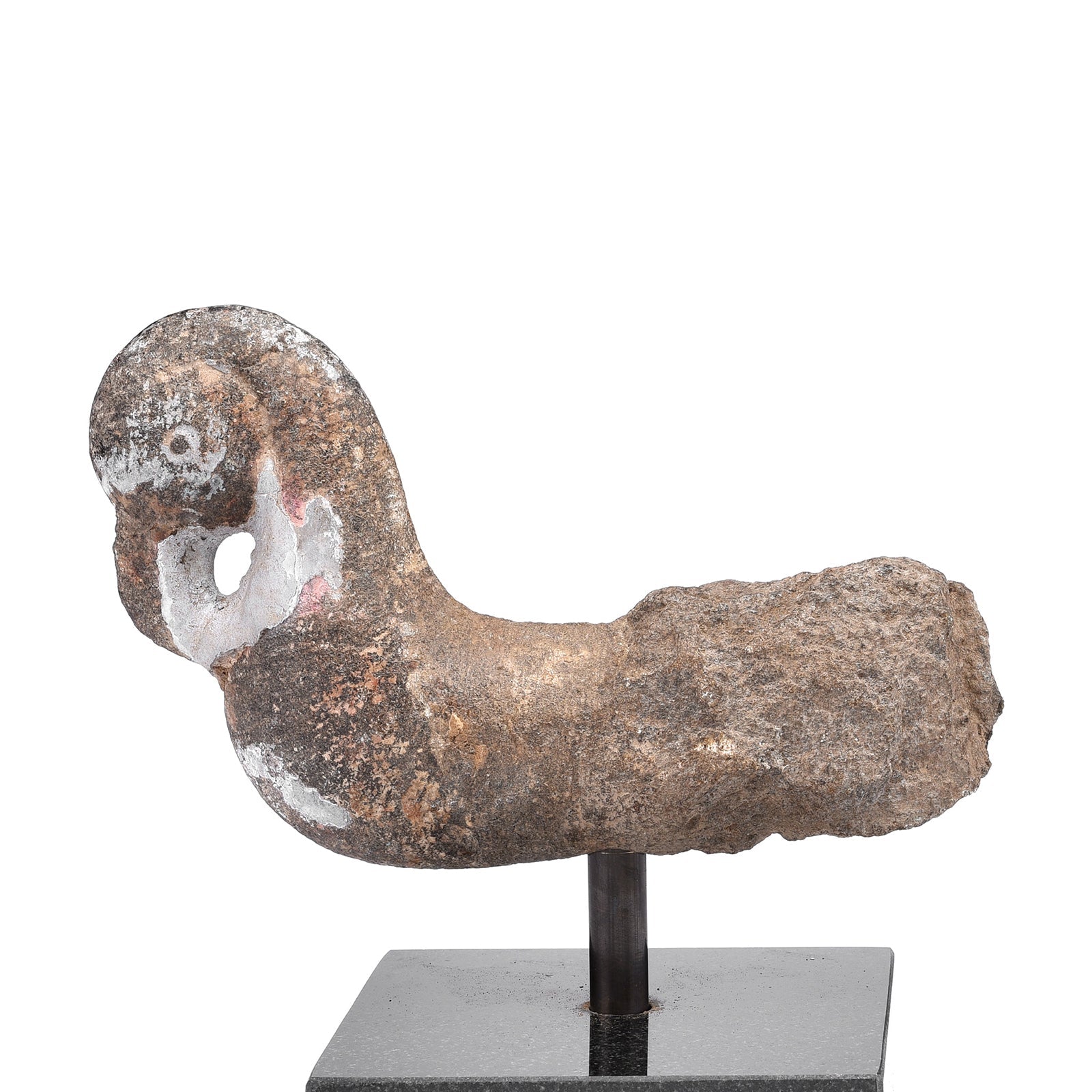 Stone Parrot Turban Hanger From Dungarpur - 19thC