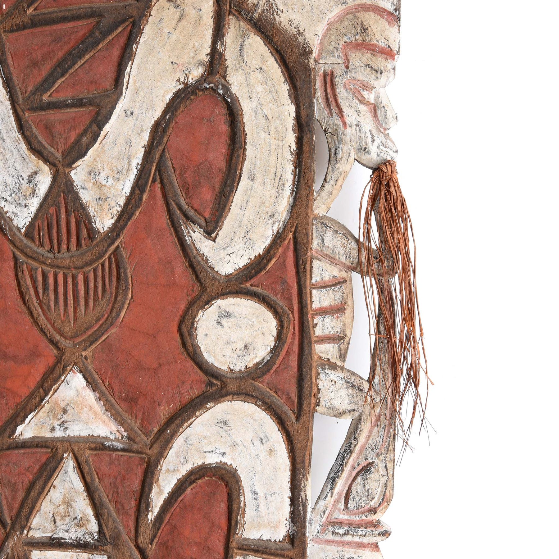 An Asmat Shield With Figures And Scrolls from New Guinea - Ca 85 yrs old