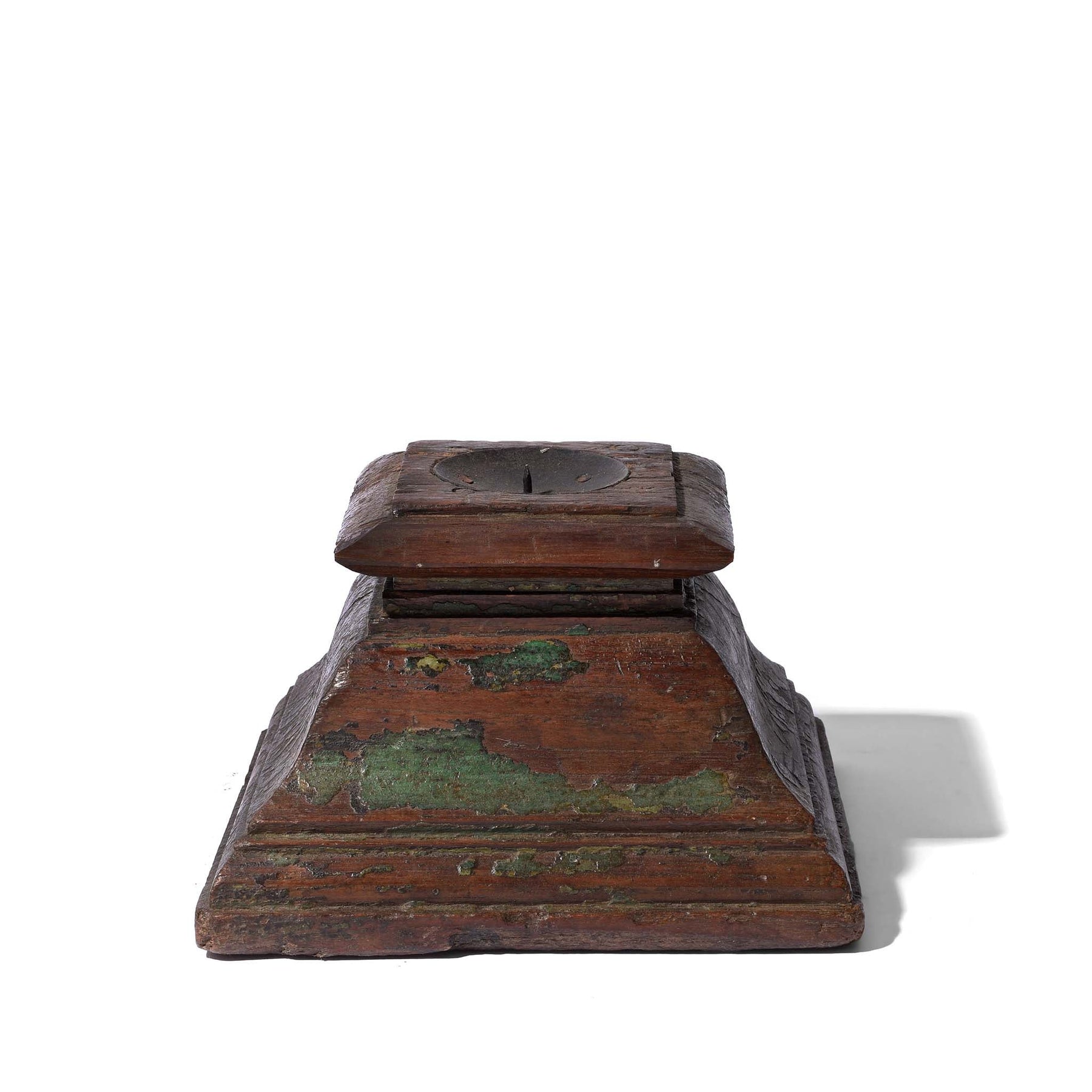 Teak Candle holder Modified From Old Capitol - 19thC - Two Colours