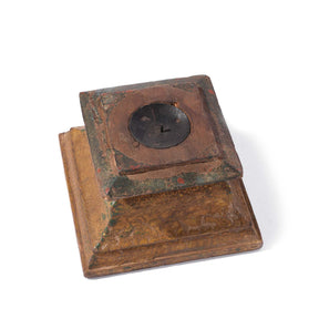 Teak Candle holder Modified From Old Capitol - 19thC - Two Colours