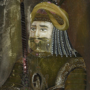 Reverse Glass Painting of a Sikh Nobleman – Late 19th Century
