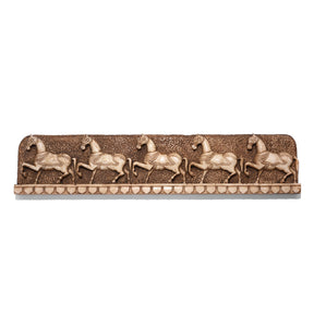 Hand Carved Marble Horse Panel - Mughal Style