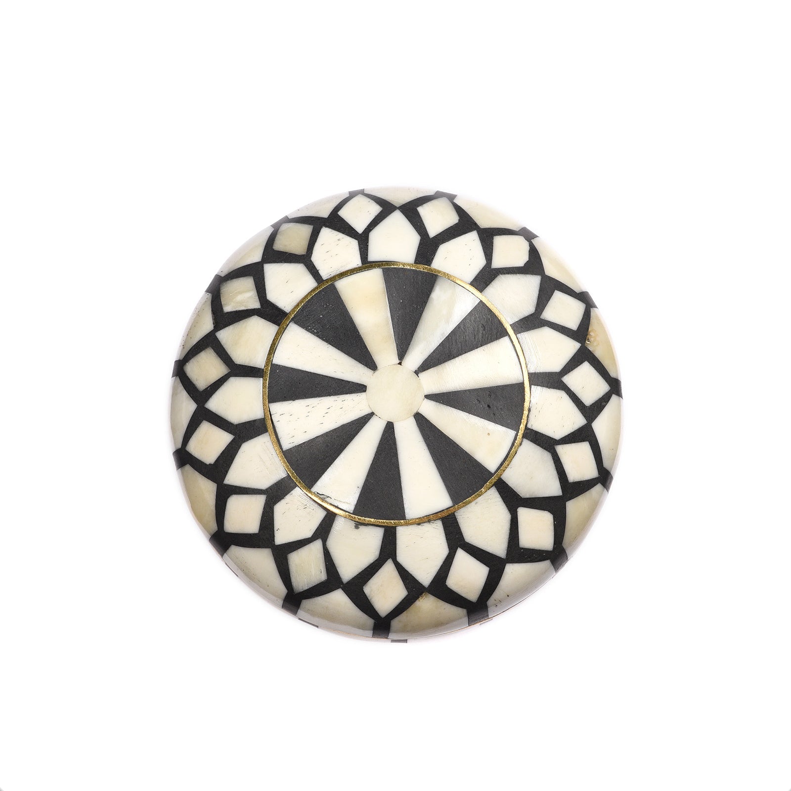Bone Inlay & Brass Mughal Style Box