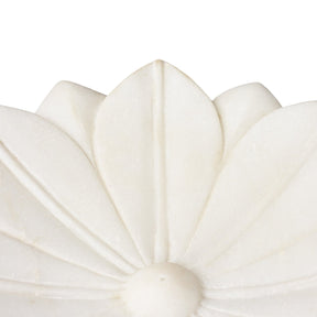 White Marble Lotus Plate From Rajasthan