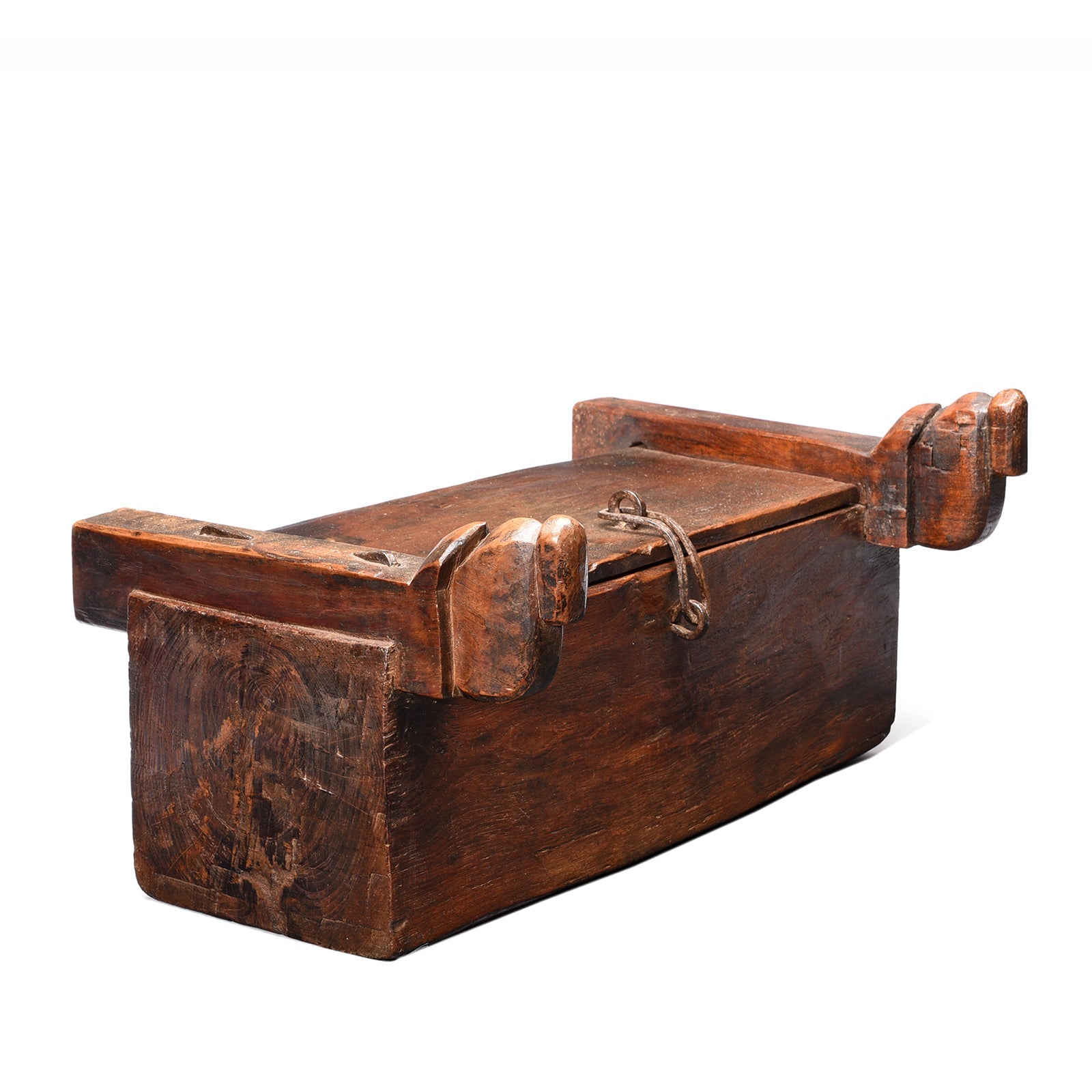 Carved Indian Harpa Box From Banswara - 19th Century