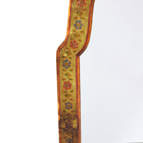 Carved Teak Mihrab Mirror With Traditional Painting