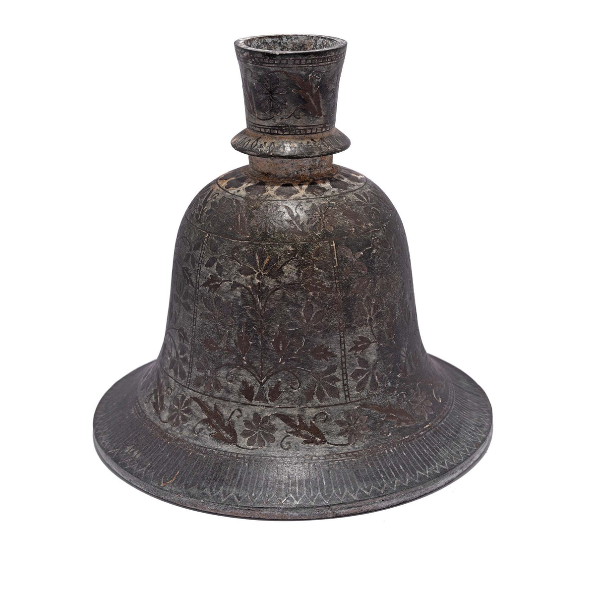 Bidriware Hookah Base from India - 19th Century