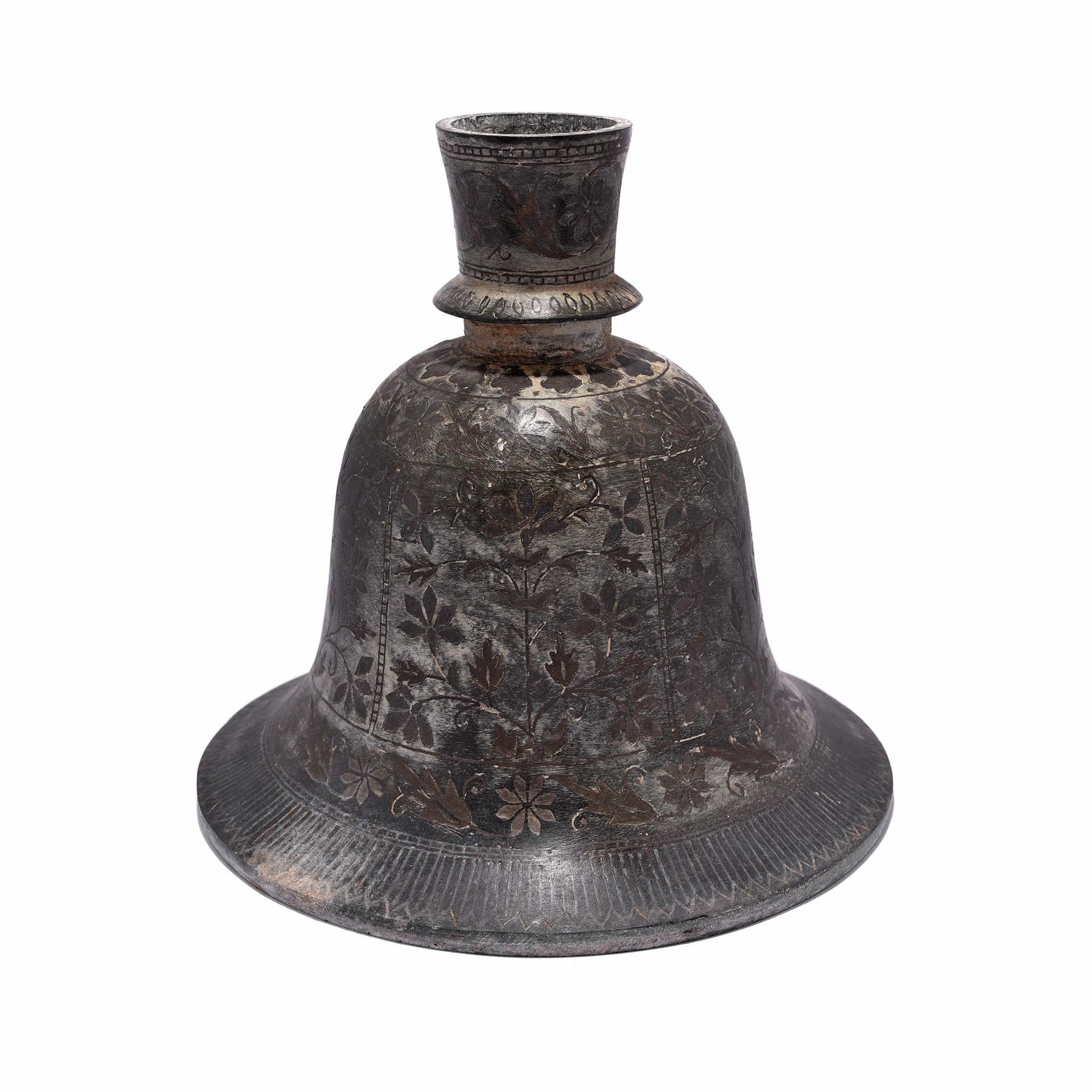 Bidriware Hookah Base from India - 19th Century