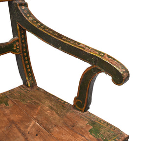 Polychrome Indian Chair From Bikaner - 19th Century