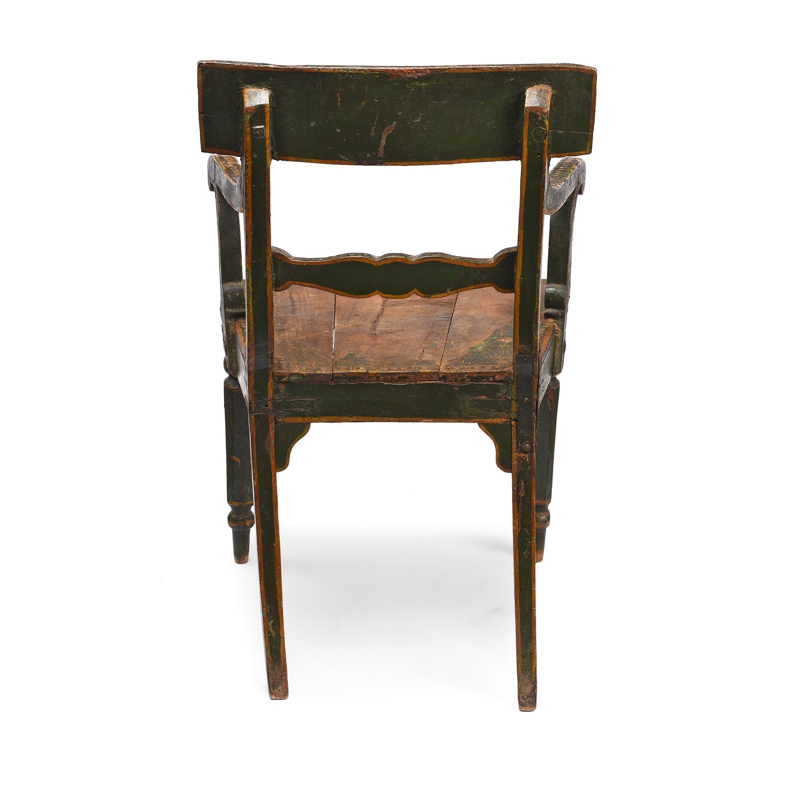 Polychrome Indian Chair From Bikaner - 19th Century