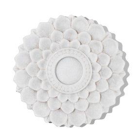 White Marble Candlestand - Lotus Design
