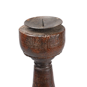 Teak Tribal Candlestick from Banswara - 19thC