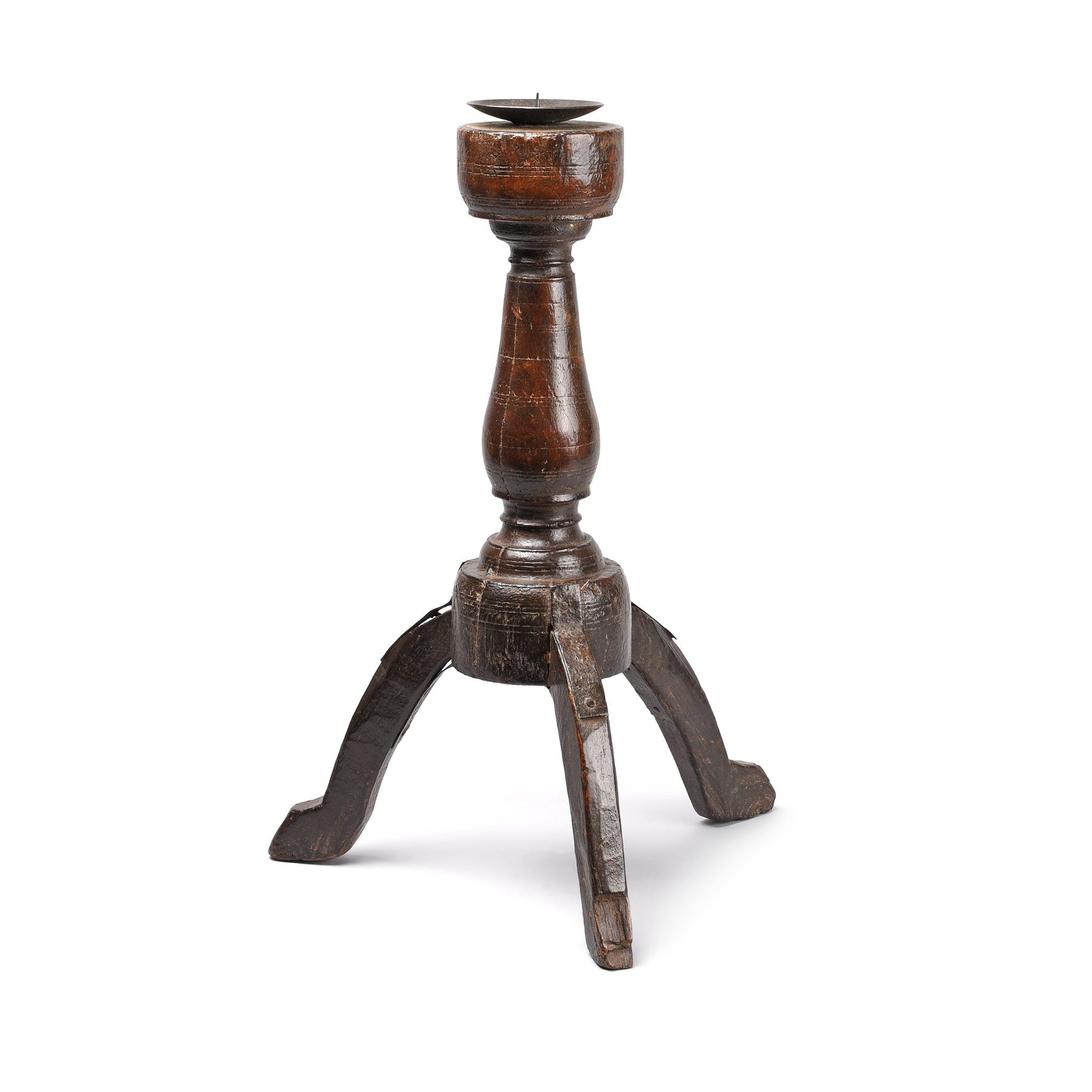 Teak Tribal Candlestick from Banswara - 19thC