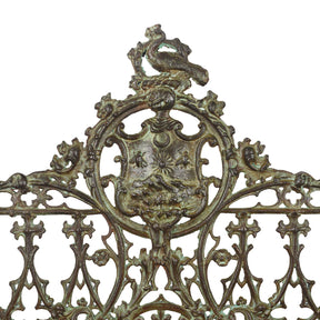 Gothic Cast Iron Garden Bench - Coalbrookdale Style