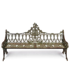 Gothic Cast Iron Garden Bench - Coalbrookdale Style