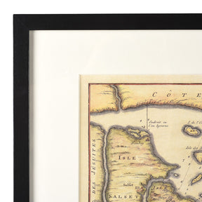 Framed Indian Map Print - Bombay