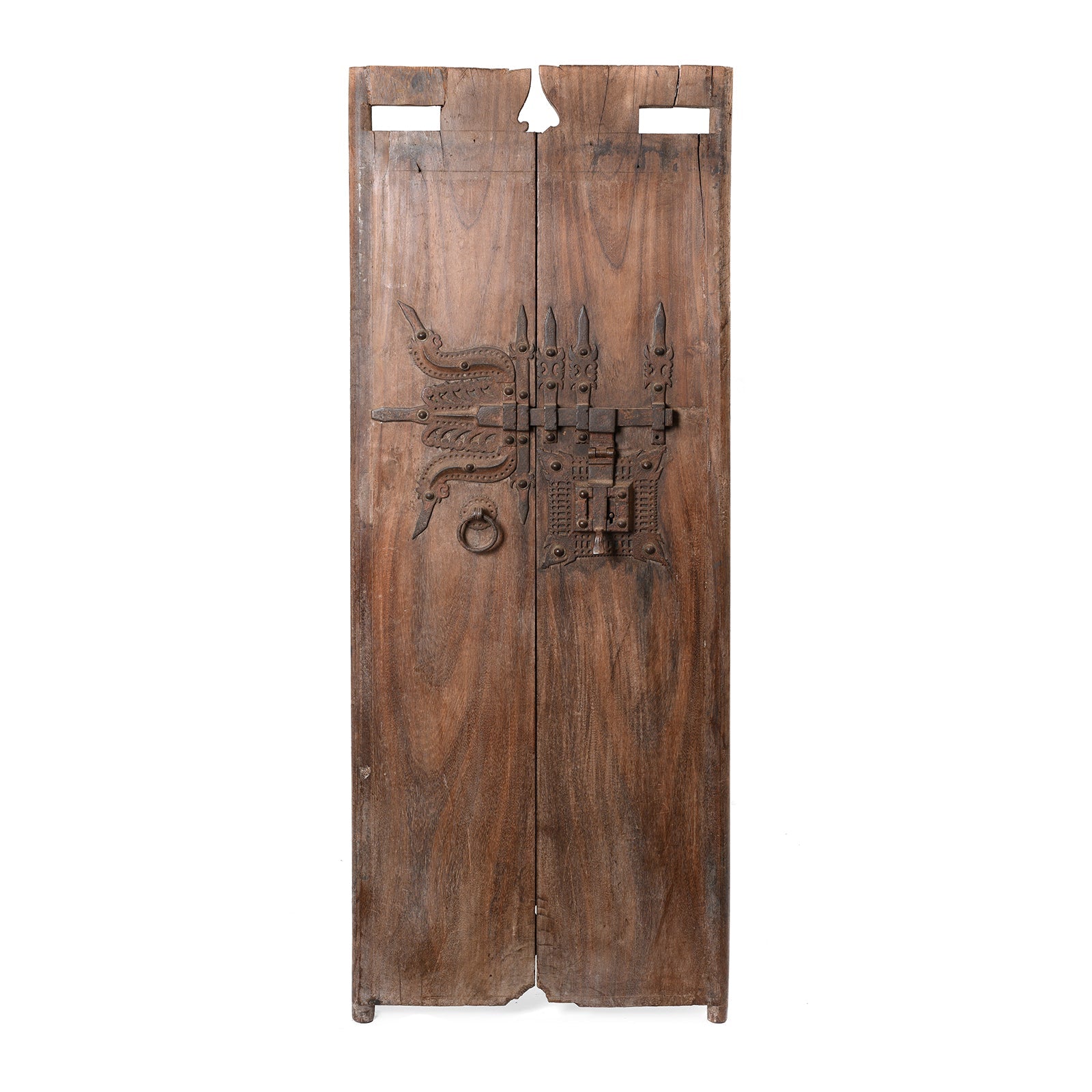 Old Kerala Door With Ornate Iron Lock 19th Century