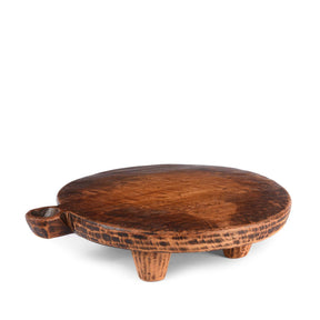 Carved Teak Chapatti Board From Banswara Tribal Region - Ca 1920's
