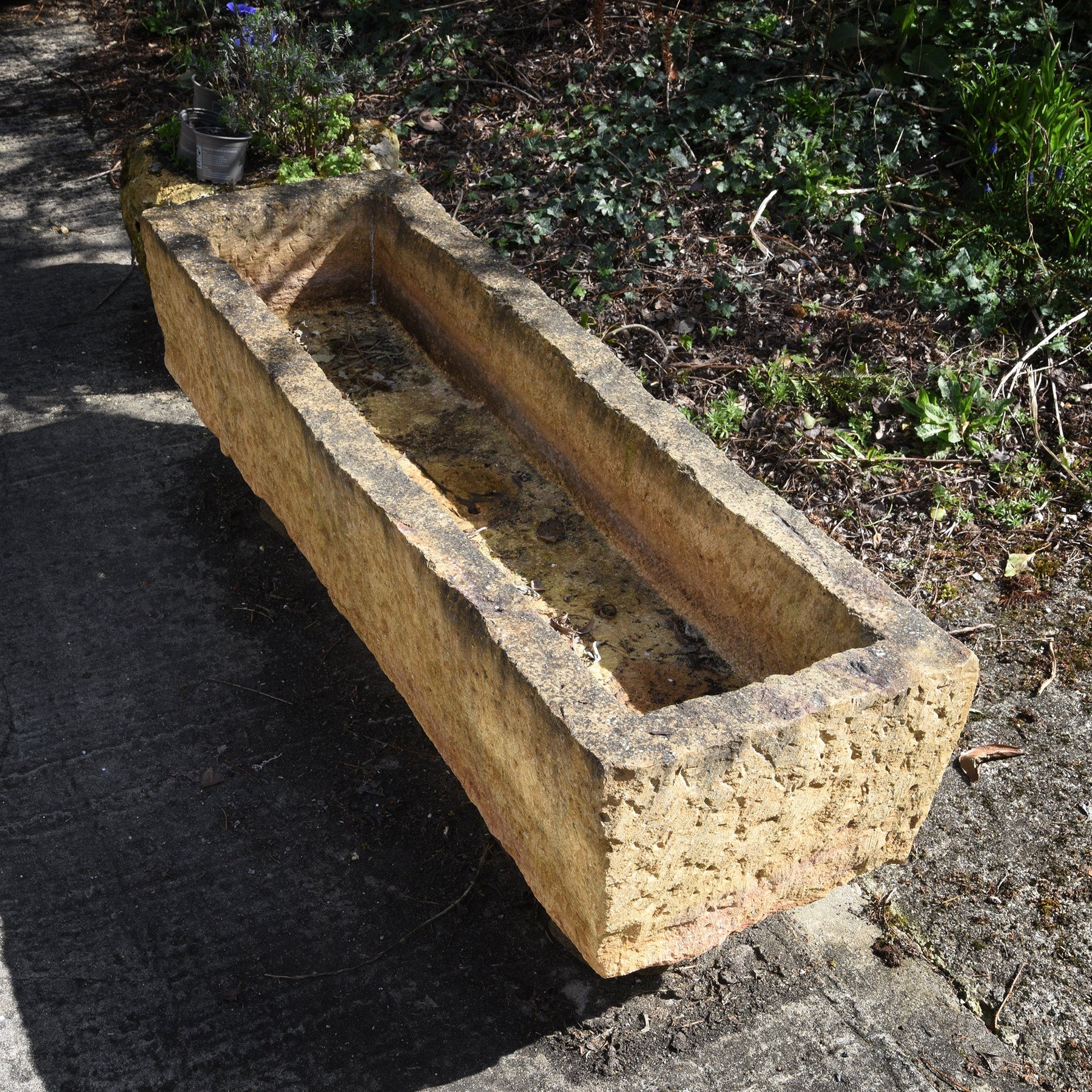 Carved Stone Water Channel - 19thC - With Feet