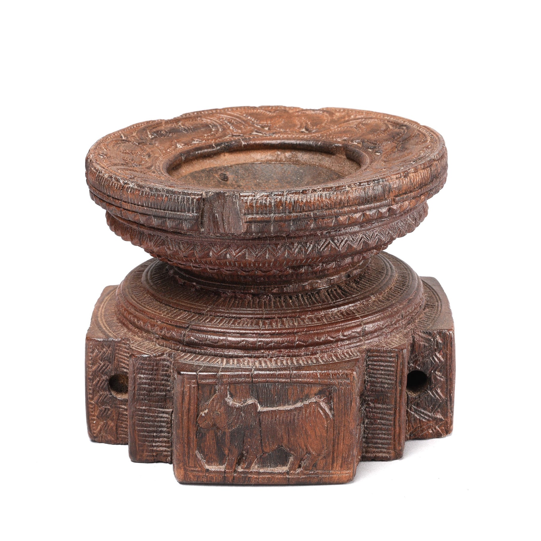 Indian Seed Drill Candlestand - 19th Century