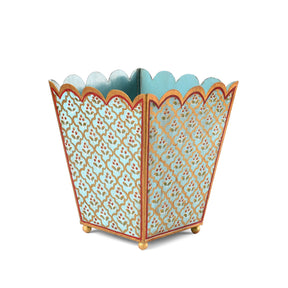Painted Toleware Waste Paper Bin / Planter