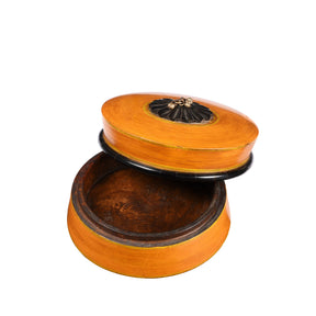 Indian Orange Lacquer Pot