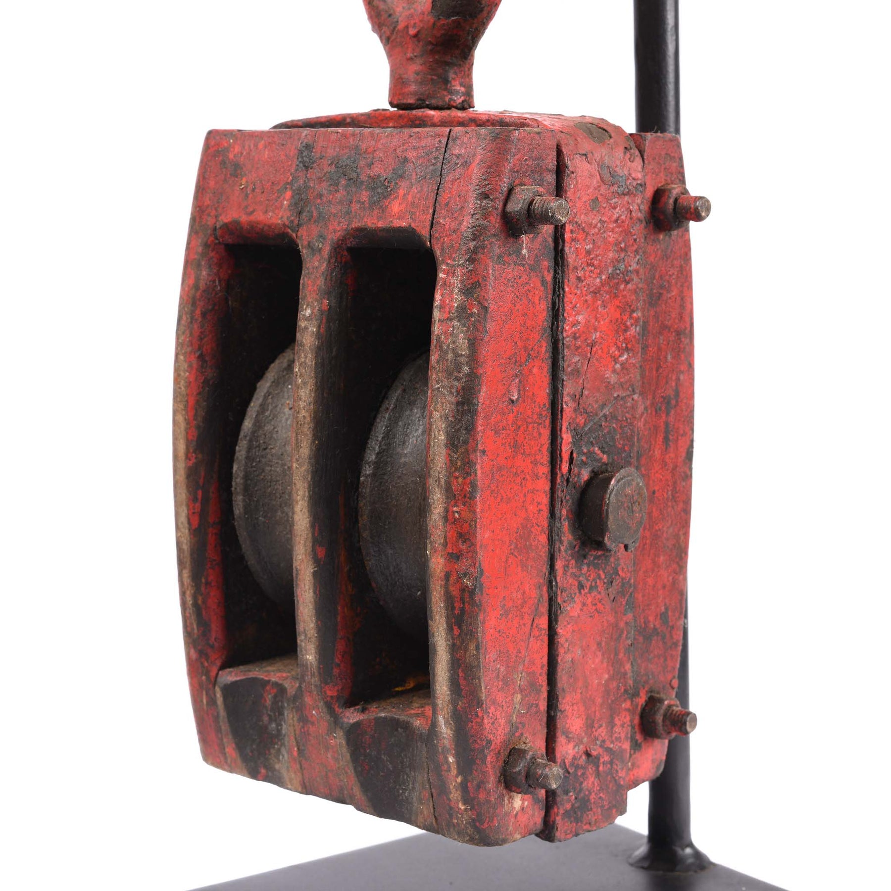 Old Teak Ships Pulley From Gujarat - Circa 1910