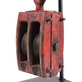 Old Teak Ships Pulley From Gujarat - Circa 1910